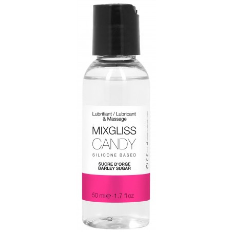 Lubrifiant A Base De Silicone Et Massage Candy Parfum Sucre D'Orge - Longue Durée - 50 Ml - MixGliss