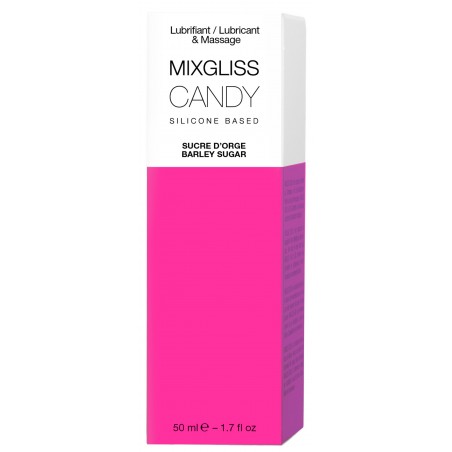 Lubrifiant A Base De Silicone Et Massage Candy Parfum Sucre D'Orge - Longue Durée - 50 Ml - MixGliss