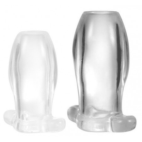 Plug Tunnel Nymbus Creux Taille L - Diamètre Interne 3,5 cm - TPE Transparent - 8,5 cm / Ø 4,7 cm - Fukr