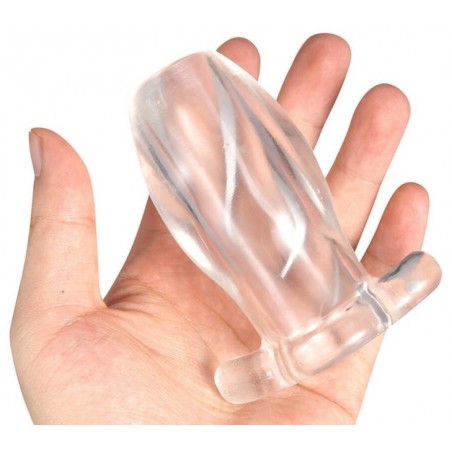 Plug Tunnel Nymbus Creux Taille L - Diamètre Interne 3,5 cm - TPE Transparent - 8,5 cm / Ø 4,7 cm - Fukr