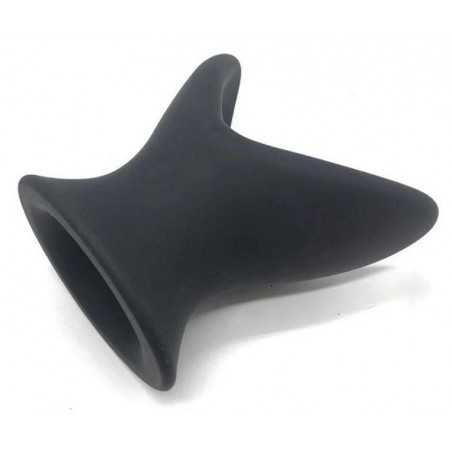 Plug Tunnel Anchis Creux Taille M Noir - Diamètre Interne 3 cm - Forme D'Ancre Qui S'Ouvre - 7,5 cm / Ø De 4 cm A 8 cm - Fukr