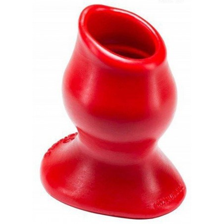 Plug Tunnel Creux Pig-Hole Fuck Taille XXL Luxueux - Diamètre Interne 4,5 cm - Silicone Rouge - 14 cm / Ø 9 cm - Oxballs