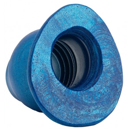 Plug Tunnel Creux Pig-Hole Platinum Luxueux - Diamètre Interne 5 cm - Silicone Bleu Marbré - 13 cm / Ø 9 cm - Oxballs
