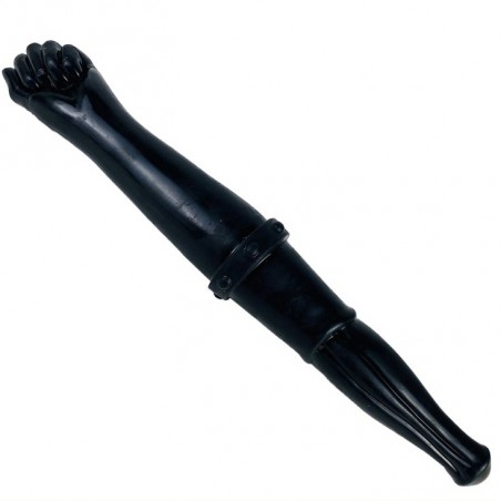 Dong XXXL Handorz - Silicone Noir - Double Gode Poing Fermé / Arrondi - 39 Cm / Ø De 4,2 A 5 Cm Et 6,5 Cm - Doubleplayz