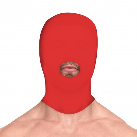 Cagoule Submission Mask Rouge - Bouche ouverte - Yeux masqués - Taille Unique - Ouch