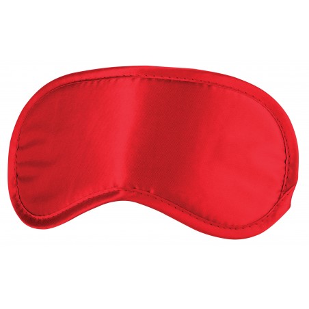 Loup Naughty Pleasure Rouge Satiné - Yeux Masqués - Elastique - 8 cm / 17,5 cm - Ouch