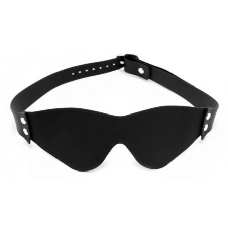 Loup Blind Thick En Silicone Noir - Yeux Masqués - Fermeture Par Boucle - 5,5 cm / 18 cm - Kiotos