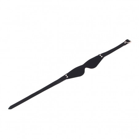 Loup Blind Thick En Silicone Noir - Yeux Masqués - Fermeture Par Boucle - 5,5 cm / 18 cm - Kiotos