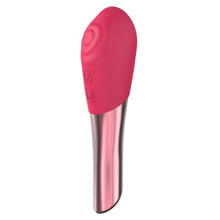 Stimulateur Clitoridien Ardor Rouge - A Tapotements Et Vibrations - Etanche - Rechargeable - 12 cm / Ø 3 cm - Lust Ripple