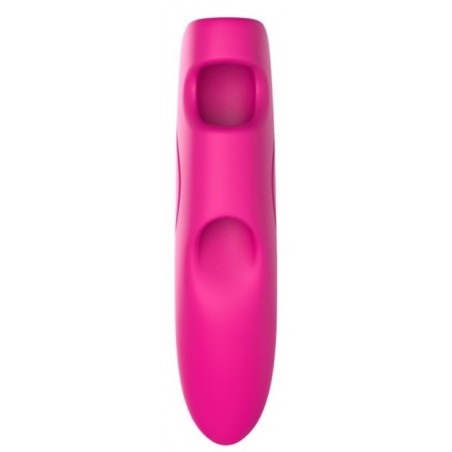 Doigt Vibrant Aurora Fuchsia - Vibromasseur Strié - Télécommandé - Waterproof - Rechargeable - 12 cm / Ø 3 cm - MyPlayToys