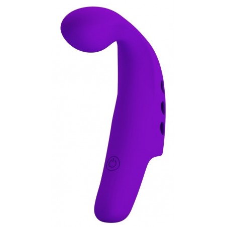 Doigt Vibrant Gorgon Violet - Vibromasseur Courbé -  Waterproof - Rechargeable - 10,5 cm / Ø 2 cm - Pretty Love