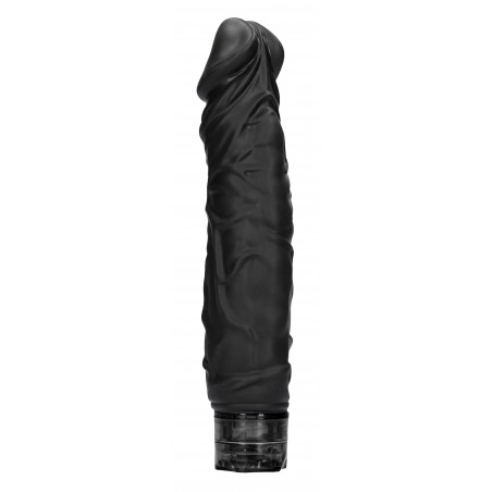 Gode Vibrant Realistic Up XL Noir - Sans Prépuce Et Veiné - 20 cm / Ø 5 cm - Shots Toys