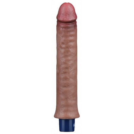 Gode Vibrant Softee Bizz Marron - Ventouse/Harnais - Waterproof - Rechargeable - 20 cm / Ø 3,7 cm - Lovetoy