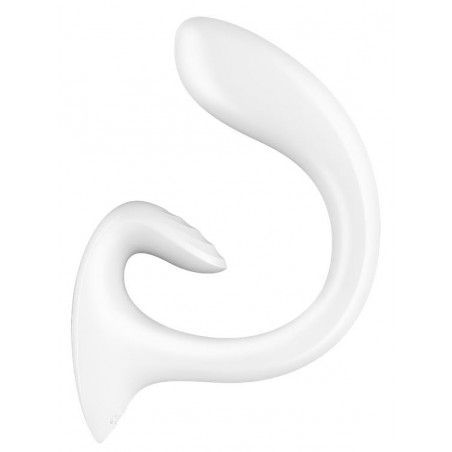 Rabbit Incurvé G For Goddess 1 Blanc - Flexible - Waterproof - Rechargeable - 16 cm / Ø 3,8 cm - Satisfyer