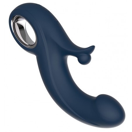 Rabbit Fury Bleu - Ergonomique - Waterproof - Rechargeable - 13 cm / Ø 3,5 cm - Kissen