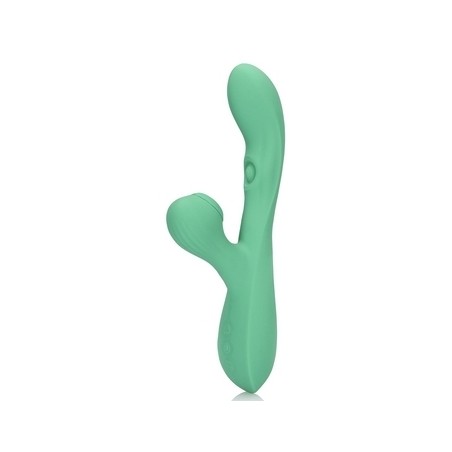 Rabbit Flickery Vert A Tapotements - Langue Clitoridienne - Waterproof - Rechargeable - 12 cm / Ø 3,5 cm - Loveline