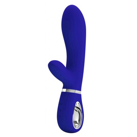 Rabbit Vibrant - Thomas Bleu - Ergonomique - Waterproof - Rechargeable - 11 cm / Ø 3,8 cm - Pretty Love