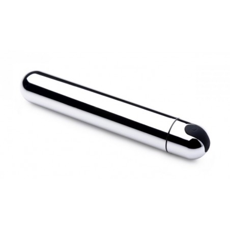 Vibromasseur Multifonction - Thunder Bullet Argenté - Rechargeable - 18 Cm / Ø 3,5 Cm - Master Series