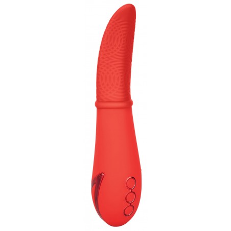 Stimulateur Clitoridien De Luxe Laguna Beach Rouge - Fonction Léchage - Waterproof - Rechargeable - 20 cm - Calexotics