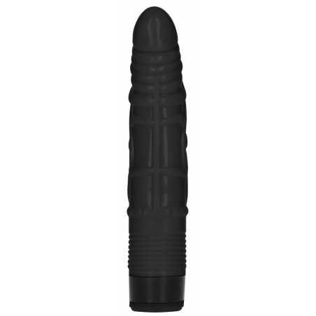 Gode Vibrant Slight Realistic Dildo Vibe Noir - Gland Saillant - Réaliste - 16 cm / Ø 3,8 cm - GC