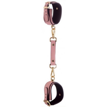 Menottes Pour Poignets Phosphorescentes Luminous Rose Avec Bande - Mousqueton Et Rivets Métal Doré - Generique