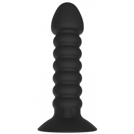 Plug Anal A Ventouse Vibrant Steez Noir - 7 Boules - Waterproof - Rechargeable - 10 cm / Ø De 2,5 A 3 cm - Toy Joy