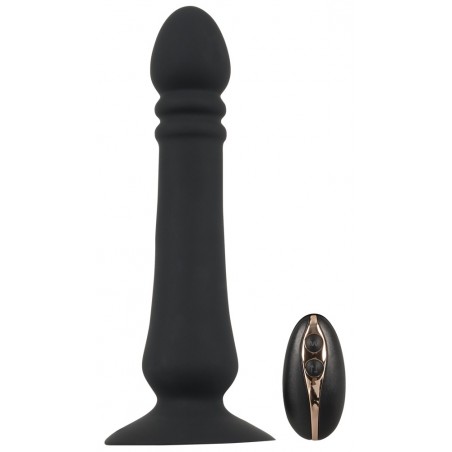 Plug Anal Télécommandé A Ventouse Et A Poussée Thruster Noir - Waterproof - USB - 18 Cm / Ø De 3,8 A 4,4 Cm - Black Velvets