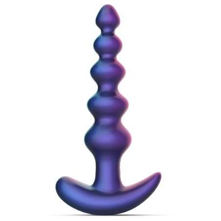 Plug Anal Vibrant Galaxy Force 5 Boules Violet Métallisé - Télécommandé - Etanche - Rechargeable - 12,5 cm / Ø 3,5 cm - Hueman
