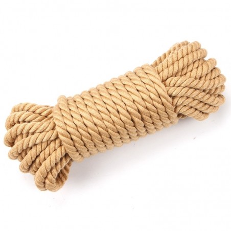 Corde Bondage Metaly S En Polyester Beige 5 Mètres - Shibari - Soumission Et BDSM - Extrémités Métal - DBS Master