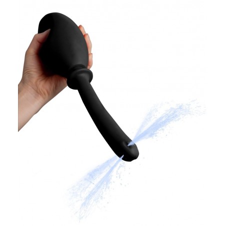 Poire De Lavement Anal Fresh Tube - Silicone Noir - Embout Flexible A Trous - 275 Ml - 13 cm / Ø 2,2 cm - NMC