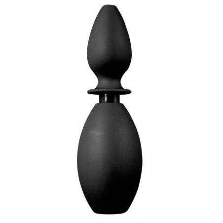 Poire De Lavement Anal Plug Fresh - Silicone Noir - Embout Plug Amovible - 275 Ml - 10 cm / Ø 5 cm - NMC