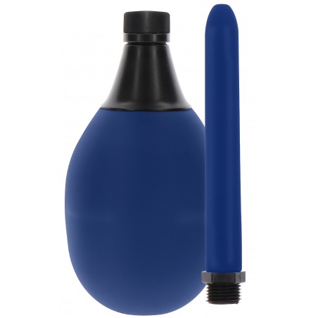 Poire De Lavement Anal The Reservoir - Silicone Bleu - Embout A Trou - 475 Ml - 15 cm / Ø 2 cm - Toyjoy