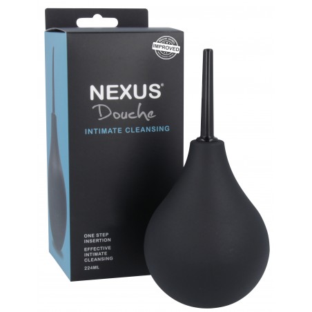 Poire De Lavement Anal Silicone Noir - Embout Droit - 224 Ml - 5,5 cm / Ø 0,8 cm - Nexus
