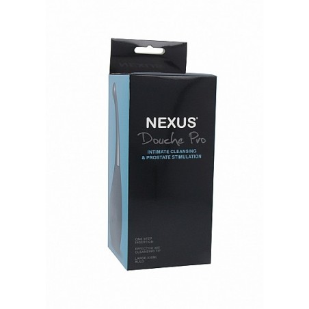 Poire De Lavement Anal Douche Pro - Silicone Noir - Embout Incurvé A Trous - 330 Ml - 13 cm / Ø 2 cm - Nexus