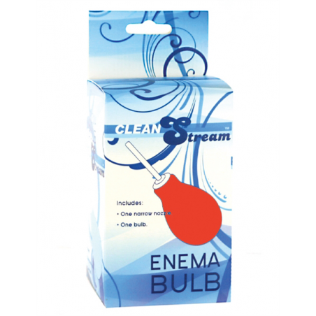Poire De Lavement Anal Enema Bulb - Silicone Rouge - Embout Droit - 236 Ml - 6,5 cm / Ø 0,8 cm - Clean Strem