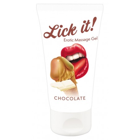 Lubrifiant A Base D'eau Comestible Et Huile De Massage Vegan - Goût Chocolat - 50 ML - Lick It