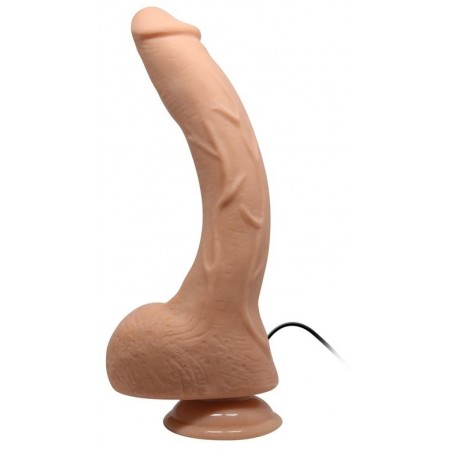 Gode Vibrant Jack Chair - Gland Saillant - Télécommande Filaire - Ventouse/Harnais - 20 cm / Ø De 4 A 5 cm - Baile
