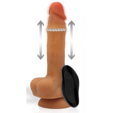 Gode Vibrant A Ventouse Adriano Chair - Billes Oscillantes - Télécommandé - Etanche - Rechargeable - 15 cm / Ø 4 cm - Centauro