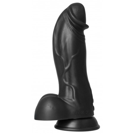 Gode Vibrant A Ventouse De Luxe - Dinosaur Cock Noir - Rechargeable - 17 cm / Ø 5,8 cm - Hidden Desire
