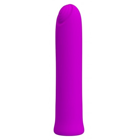 Vibromasseur Ou Stimulateur Clitoridien Compact - Curtis Violet - Rechargeable - 10 cm / Ø 2 cm - Pretty Love