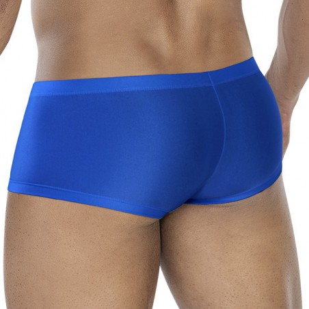 Boxer Court Hipster - Bleu Satiné - Confortable Et Extensible - Tailles : S / M / L / XL - Cut4Men