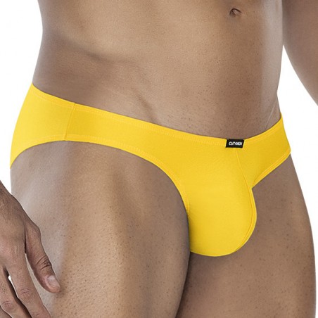 Slip Micro - Jaune Satiné - Confortable Et Extensible - Tailles : S / M / L / XL - Cut4Men