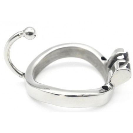 Cage De Chasteté En Métal Hook Open - Tailles Des Anneaux S : 4 cm - M : 4,5 cm - L : 5 cm - Crochet - 7 Cm / Ø 3,3 Cm - Fukr