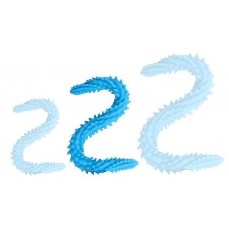 Double Gode Scolop M - Dong En Silicone Noir - A Picots - Taille M - 50 Cm / Ø 4 Cm - DoublePlayz