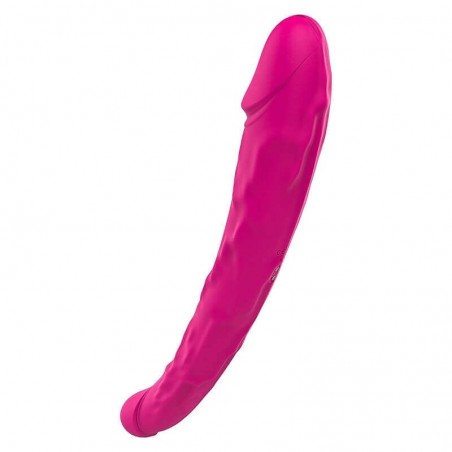 Double gode Vibrant - King 3 Fuchsia - Télécommandé - Waterproof - Rechargeable - 31 cm / Ø De 3 A 4 cm - Realcockz
