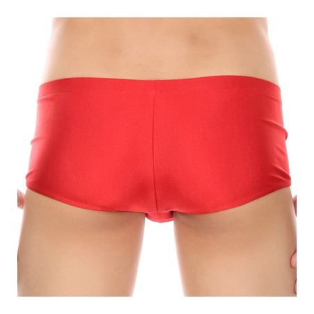 Boxer Mino Rouge - Taille Basse - Ouverture Devant Par Fermeture Eclair - Tailles : M / L / XL / XXL - MenSexyWear