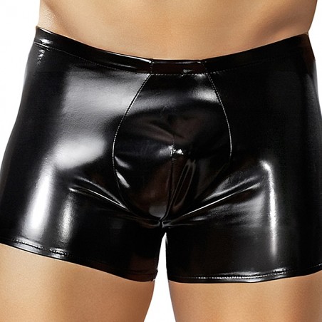 Boxer Liquid Onyx Effet Latex Noir Brillant - Tailles : S / M / L / XL - Male Power