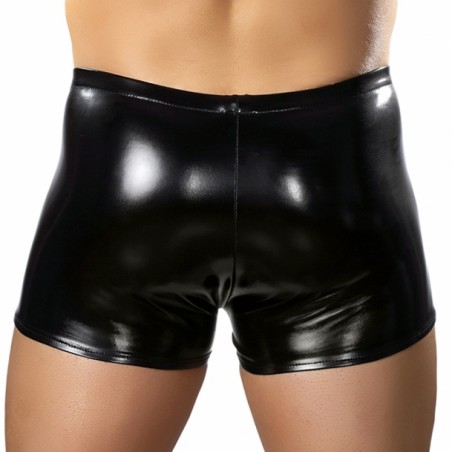 Boxer Liquid Onyx Effet Latex Noir Brillant - Tailles : S / M / L / XL - Male Power