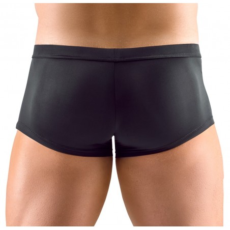 Boxer Othillo - Simili Cuir Noir - Zip Devant - Rayures Fines - Tailles : S / M / L / XL / XXL - Svenjoyment