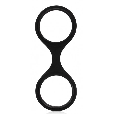 Menottes De Poignets Siliconecuffs - Silicone Noir - Sans Fermeture - 19 cm / Ø 5,5 cm - Ouch